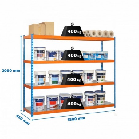 ECOFORTE 1804-4 METAL AZUL/NARANJA/GALVA