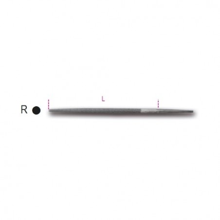 1718D6/R Lima redonda de corte grueso, sin mango