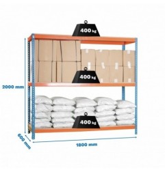 ECOFORTE 1806-3 CHIPBOARD AZUL/NARANJA/MADERA