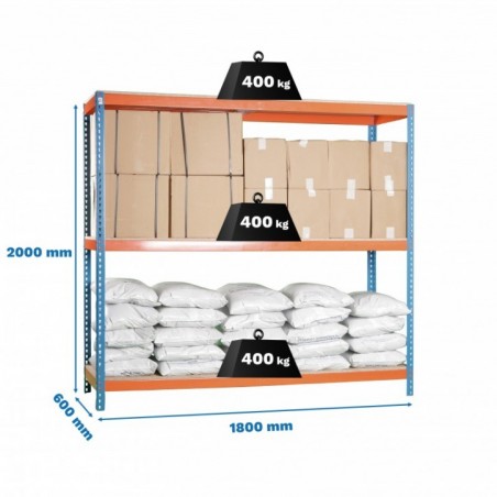ECOFORTE 1806-3 CHIPBOARD AZUL/NARANJA/MADERA