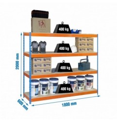 ECOFORTE 1806-4 CHIPBOARD AZUL/NARANJA/MADERA