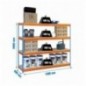 ECOFORTE 1806-4 CHIPBOARD AZUL/NARANJA/MADERA