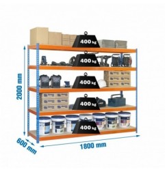 ECOFORTE 1806-5 CHIPBOARD AZUL/NARANJA/MADERA