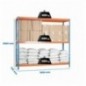 ECOFORTE 1807-3 CHIPBOARD AZUL/NARANJA/MADERA
