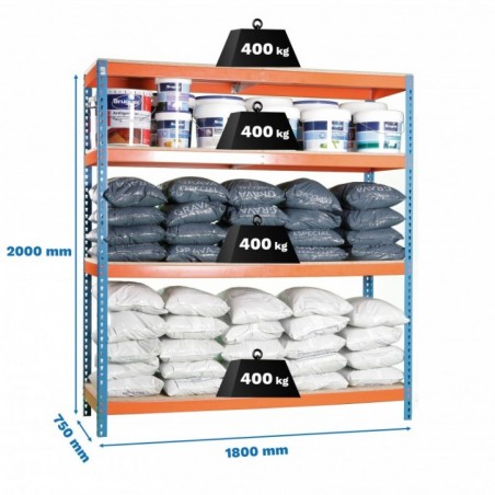ECOFORTE 1807-4 CHIPBOARD AZUL/NARANJA/MADERA