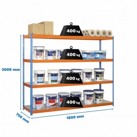 ECOFORTE 1807-4 METAL AZUL/NARANJA/GALVA