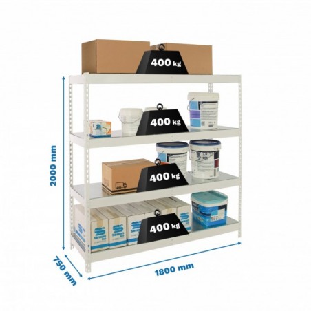 ECOFORTE 1807-4 METAL BLANCO/GALVA