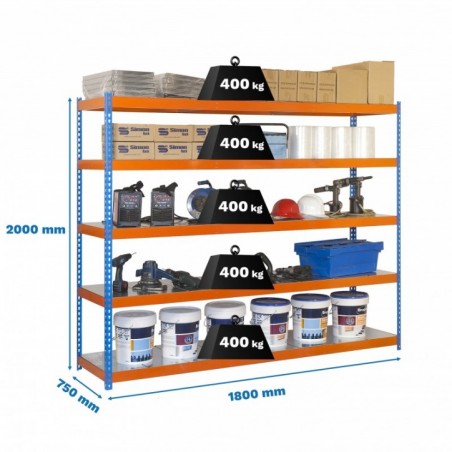 ECOFORTE 1807-5 METAL AZUL/NARANJA/GALVA