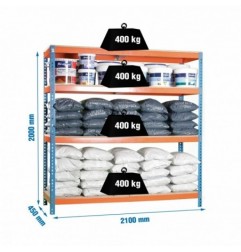 ECOFORTE 2104-4 CHIPBOARD AZUL/NARANJA/MADERA