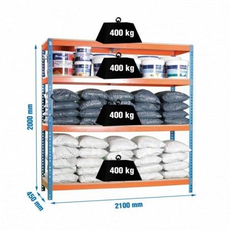 ECOFORTE 2104-4 CHIPBOARD AZUL/NARANJA/MADERA