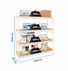 ECOFORTE 2104-4 CHIPBOARD BLANCO/MADERA