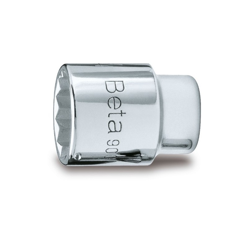 900MB 8 Vaso de 1/4&quot, poligonal, cromado