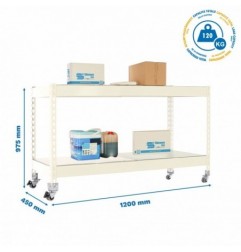 ECOFORTE MOB. 1204-2 METAL 900 BLANCO/GALVA