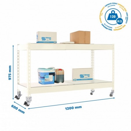 ECOFORTE MOB. 1206-2 METAL 900 BLANCO/GALVA