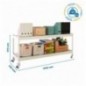 ECOFORTE MOB. 1504-2 METAL 900 BLANCO/GALVA