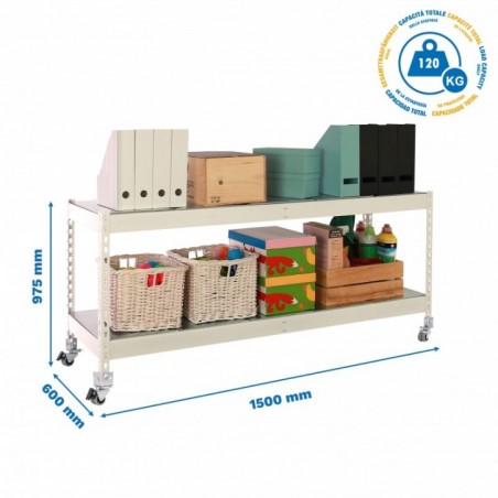 ECOFORTE MOB. 1506-2 METAL 900 BLANCO/GALVA