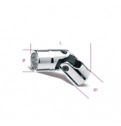 910B/SN 19 Vaso articulado de 3/8&quot, poligonal, cromado