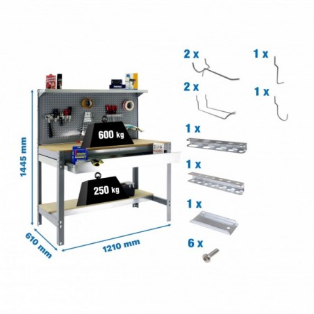 PACK SIMONWORK BT3 BOX 1200 GRIS/MAD+ 9ACCS