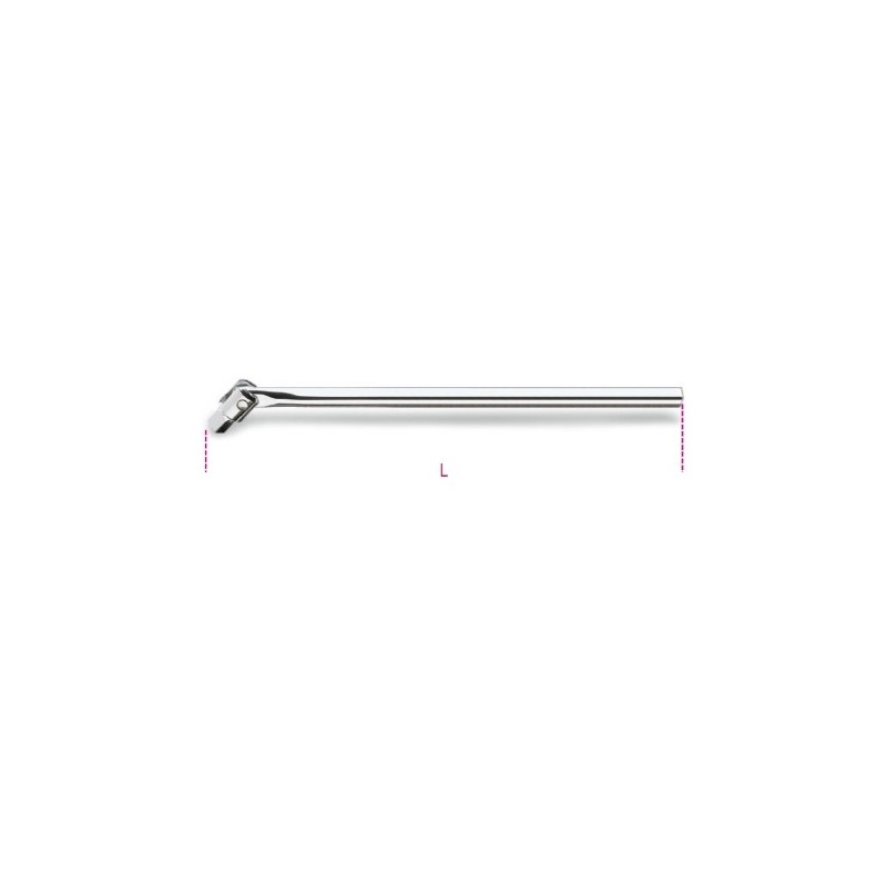 928/36A Mango articulado de 3/4&quot,, con mango de metal cromado