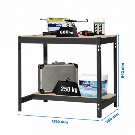 SIMONWORK BT0 1500x750 ANTRACITA/MADERA