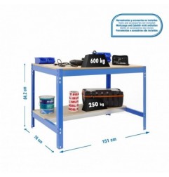 SIMONWORK BT0 1500x750 AZUL/MADERA