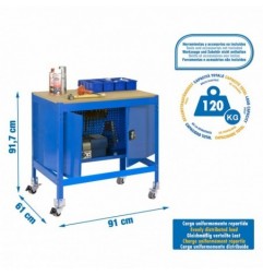 SIMONWORK MOBILE BT0 CABINET 900 AZUL/MADERA