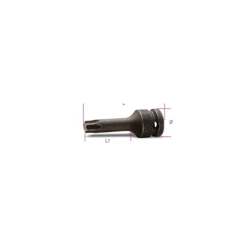 720TX 60 Vaso de impacto de 1/2&quot, con punta Torx&reg,