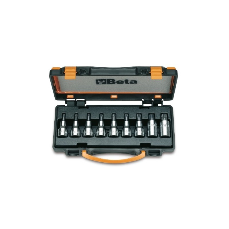 920TX/C9 Juego de 9 vasos de 1/2&quot, con punta Torx&reg,, en caja de metal