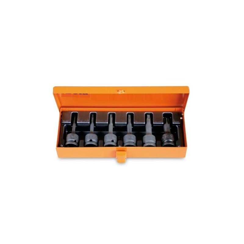 720TX/C6 Juego de 6 vasos de impacto de 1/2&quot, con punta Torx&reg,, en caja de chapa