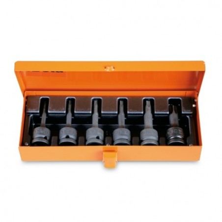 720TX/C6 Juego de 6 vasos de impacto de 1/2&quot, con punta Torx&reg,, en caja de chapa
