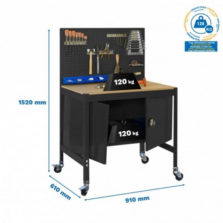 SIMONWORK MOBILE BT2 CABINET 900 ANTRACITA/MADERA