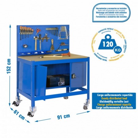 SIMONWORK MOBILE BT2 CABINET 900 AZUL/MADERA
