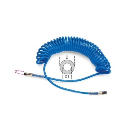 1915C 8X12 Espiral de poliuretano 95 Shore, extensible a 12 m