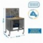 SIMONWORK MOBILE BT2 CABINET 900 GRIS/MADERA