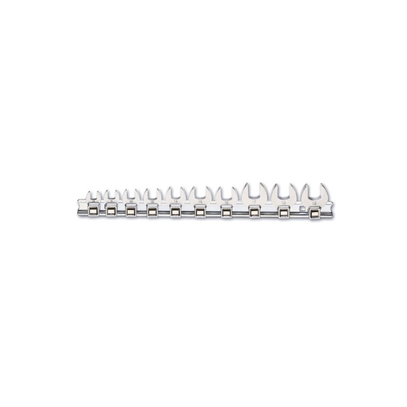 910CF/SB10 Juego de 10 llaves de pata de gallo planas de 3/8&quot,, en soporte