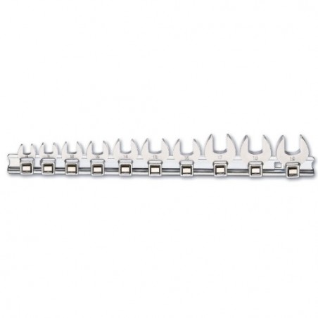 910CF/SB10 Juego de 10 llaves de pata de gallo planas de 3/8&quot,, en soporte