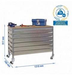 SIMONWORK MOBILE BT5 BOX6 1200 GRIS/MADERA