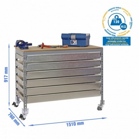 SIMONWORK MOBILE BT5 BOX6 1500 GRIS/MADERA