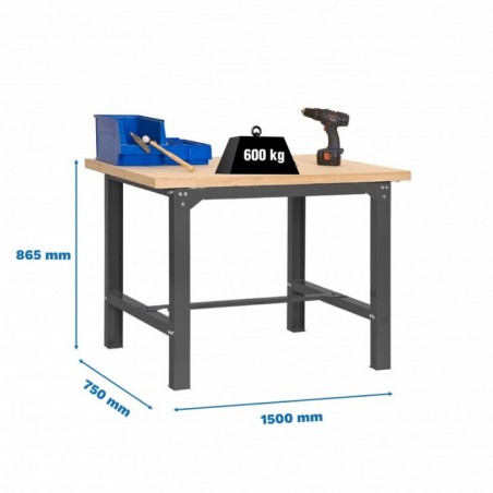 SIMONWORK BT6 MDF 1500x750 ANTRACITA/MADERA