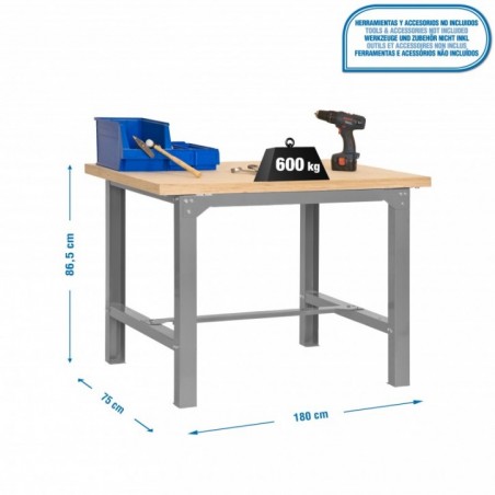 SIMONWORK BT6 MDF 1800x750 GRIS/MADERA