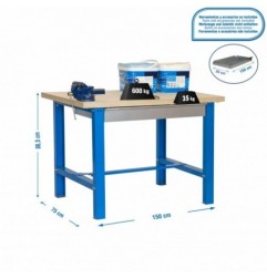SIMONWORK BT6 MDF 1BOX 1500x750 AZUL/MADERA