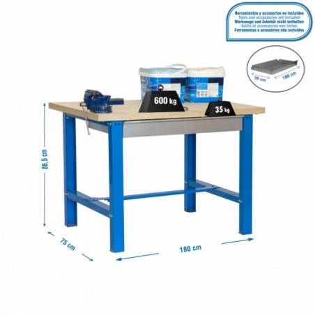 SIMONWORK BT6 MDF 1BOX 1800x750 AZUL/MADERA