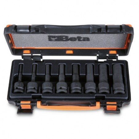 720ME/C8 Juego de 8 vasos de impacto de 1/2&quot, con punta Allen, en caja de metal