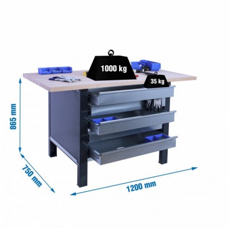 SIMONWORK BT6 PRO LAMINATE 5BOX 1200 ANTRACITA/HAY