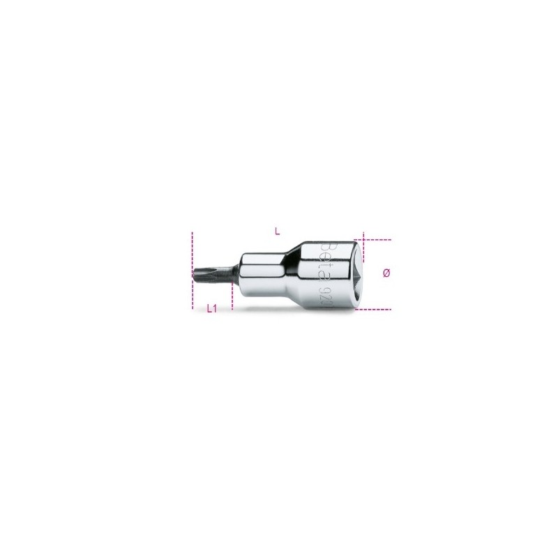 920RTX 30 Vaso de 1/2&quot, con punta Tamper Resistant Torx&reg,, cromado
