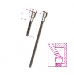 920BP 6XL Vaso de 1/2&quot, con punta Allen con cabeza esférica extralarga, cromado