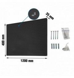 PANELCLICK 1200x400 ANTRACITA + 14 HOOK + 3 ACCE