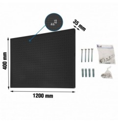 PANELCLICK 1200x400 ANTRACITA + 22 HOOK + 3 ACCE