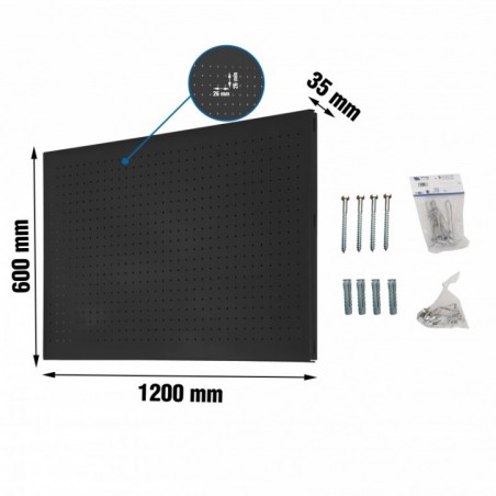 PANELCLICK 1200x600 ANTRACITA + 14 HOOK + 3 ACCE