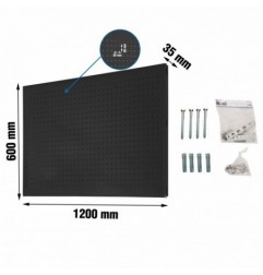 PANELCLICK 1200x600 ANTRACITA + 22 HOOK + 3 ACCE
